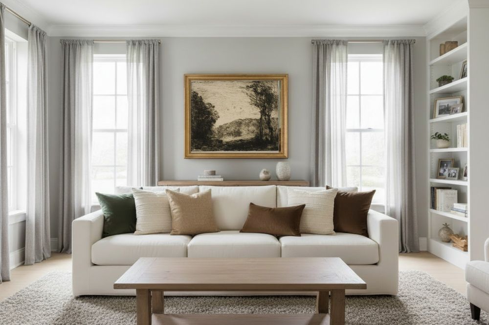 Framed room mockup - gold