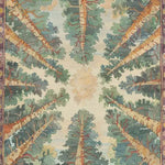 This stunning area rug features a hand-tufted design with a woodland charm, perfect for any living room. The intricate pattern showcases tall trees in an overhead view, capturing the essence of nature. Made from high-quality wool, this large living room rug adds warmth and elegance to your space.