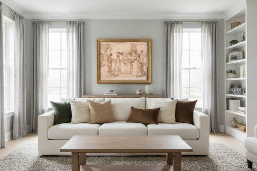 Framed room mockup - gold