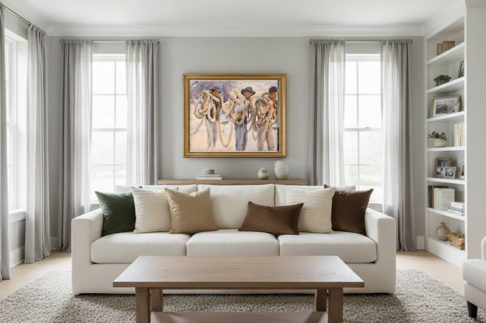 Framed room mockup - gold