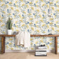 Yellow Mini Botanical Floral Wallpaper - MAIA HOMES