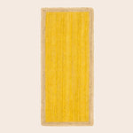 Yellow Rectangular Jute Rug