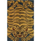 Green and Black Leopard Hand Tufted Wool Rug Yellow Tibetan Tiger Hand Tufted Wool Rug