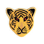 Yellow Tiger Face Hand-Tufted Wool Accent Rug