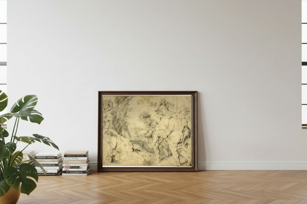 Framed room mockup - leaning