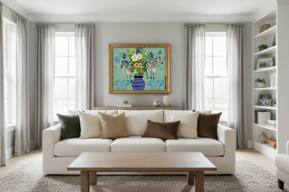 Framed room mockup - gold