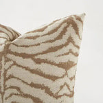 Zebra print jacquard throw pillow cover featuring a stylish design in neutral tones, perfect for home decor.