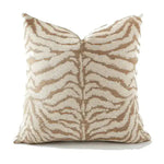 Zebra print jacquard throw pillow cover featuring a stylish design in neutral tones, perfect for home decor.