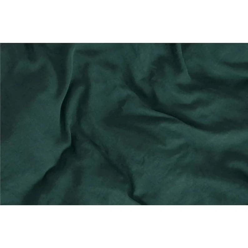 100% Cotton Duvet Cover Set - Dark Green