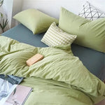 100% Cotton Duvet Cover Set - Parrot Green