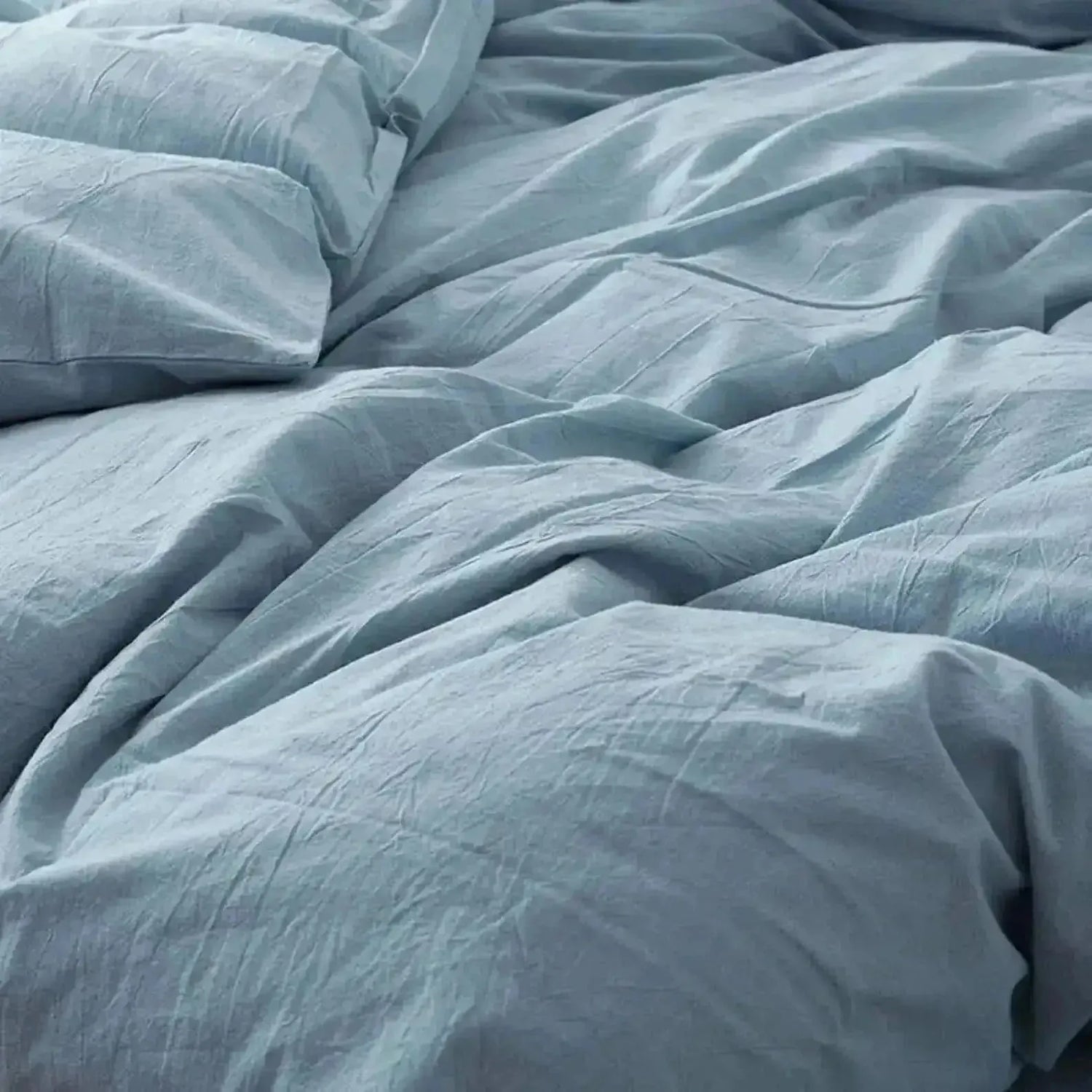 100% Cotton Duvet Cover Set - Sky Blue