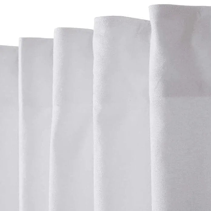 100% Cotton Room Darkening Curtains - 2 Panels, White