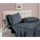 100% Cotton Satin Stripe 210 TC Duvet Cover Set - Dark Gray