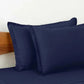 100% Cotton Satin Stripe 210 TC Duvet Cover Set - Navy Blue