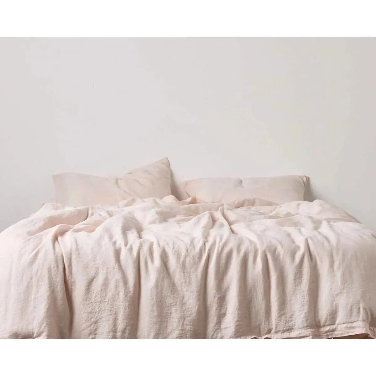 100% Pure Linen Duvet Cover Set - Baby Pink California King US