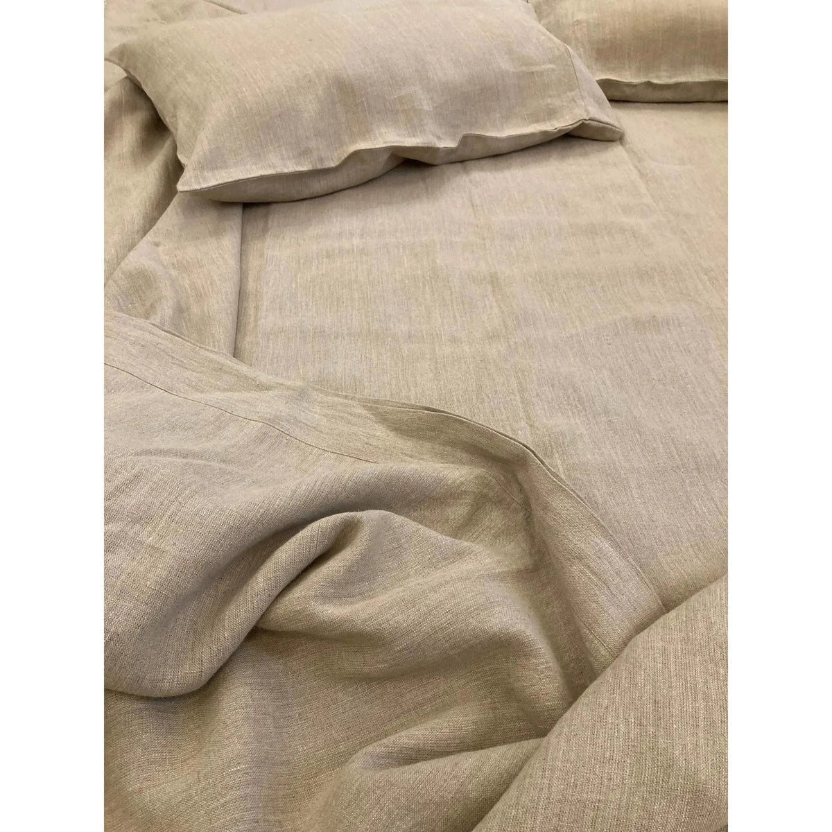 100% Pure Linen Duvet Cover Set - Natural Beige