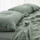 100% Pure Linen Duvet Cover Set - Sage Green - MAIA HOMES