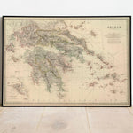 1879 Greece Map Poster Print