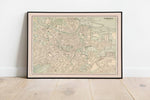 1901 Vienna Map Print| Canvas Print Wall Art