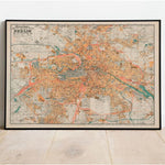 1920 Berlin City Map Wall Poster Print