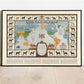 1938 Art History Horse Map of the World Wall Print - MAIA HOMES