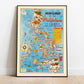 1945 Philippines Vintage Map Wall Print - MAIA HOMES