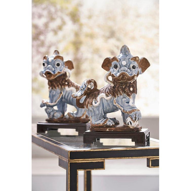 2 Piece Chinese Dogs Figurine Set Default Title