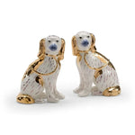 2 Piece Roxie Twins Charisma Figurine Set White Glaze Metallic Gold