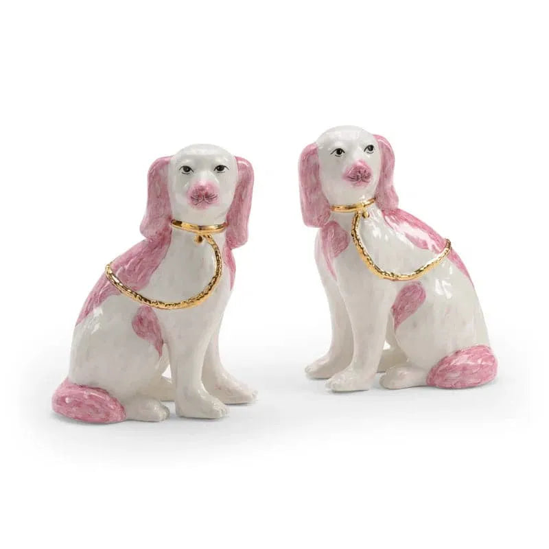 2 Piece Roxie Twins Charisma Figurine Set Pink White Metallic Gold