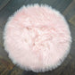2' Round Artificial Wool Faux Fur Rug - MAIA HOMES