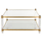 2 Tiered Acrylic Coffee Table with Storage - MAIA HOMES