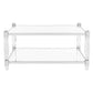 2 Tiered Acrylic Coffee Table with Storage - MAIA HOMES