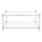 2 Tiered Acrylic Coffee Table with Storage