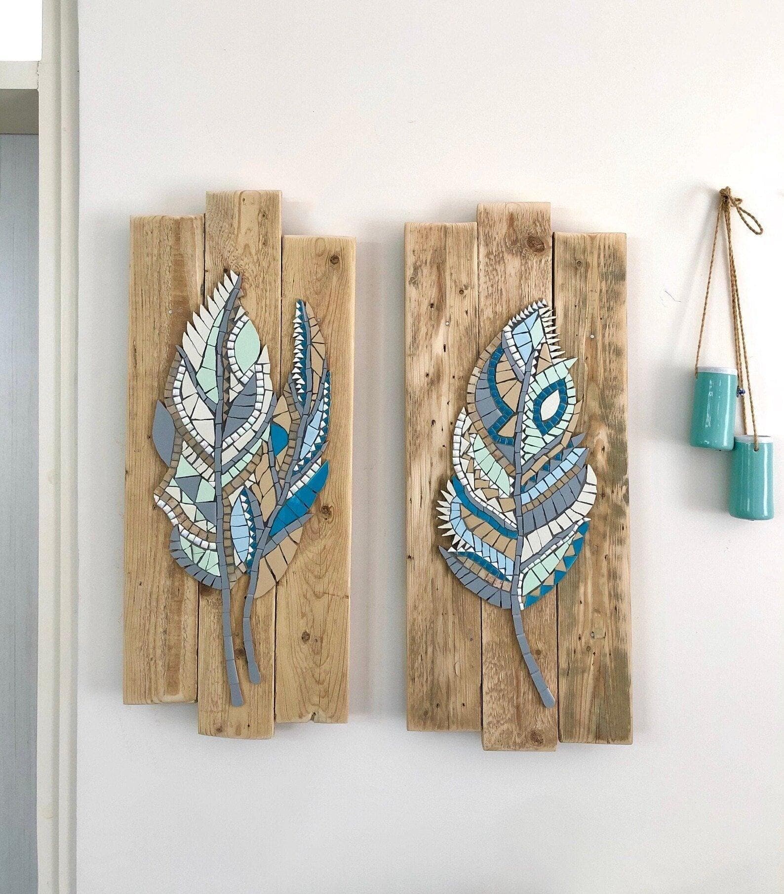 3 pcs Native American Mosaic Wall Art