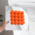 3D Acrylic Ball Wall Transparent Mirror B Orange