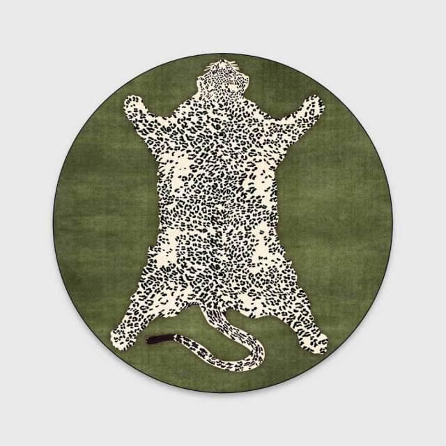 3D Printed Wild Cat Round Rug - MAIA HOMES