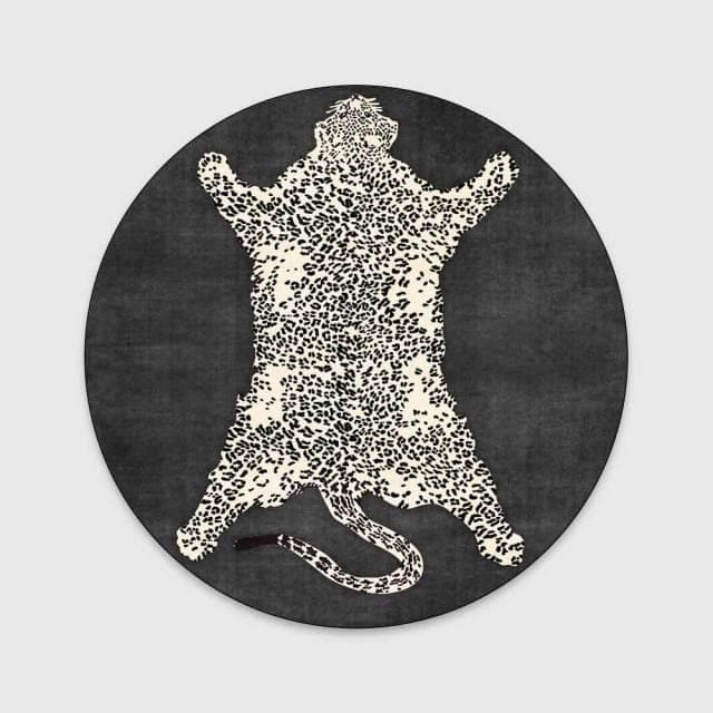 3D Printed Wild Cat Round Rug - MAIA HOMES