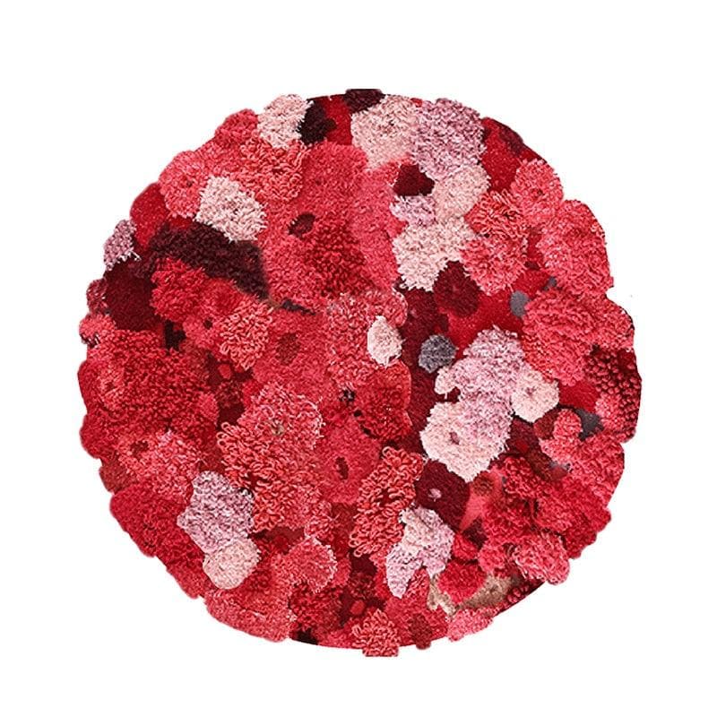 3D Rose Garden Valley Hand-Tufted Rug Round