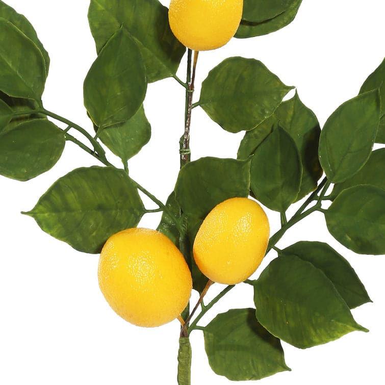 4 - Piece Artificial Lemon Branch Set