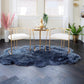 4' x 6' Animal Shape Artificial Wool Faux Fur Accent Area Rug - Brown Tipped White - MAIA HOMES