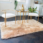 4' x 6' Artificial Wool Faux Fur Rug