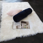 4' x 6' Artificial Wool Faux Fur Rug White 4' x 6'