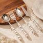 4Pcs Pearl Cutlery Stainless Steel Flatware - MAIA HOMES