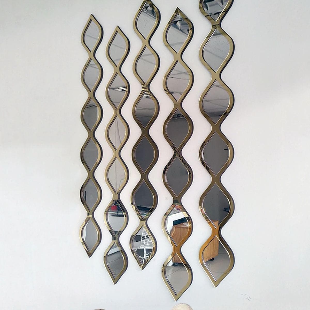 5 Pieces Water Drop Acrylic Wall Decorative Mirrors - MAIA HOMES