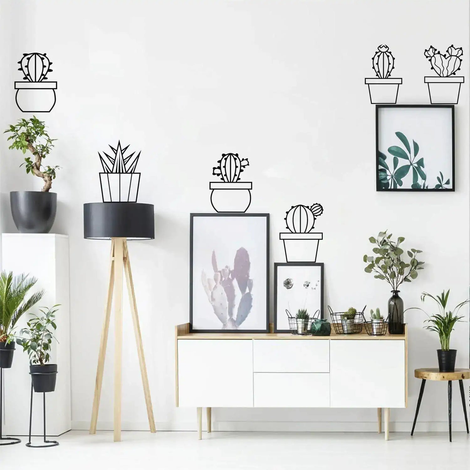 6 Pieces Metal Cactus Wall Decor