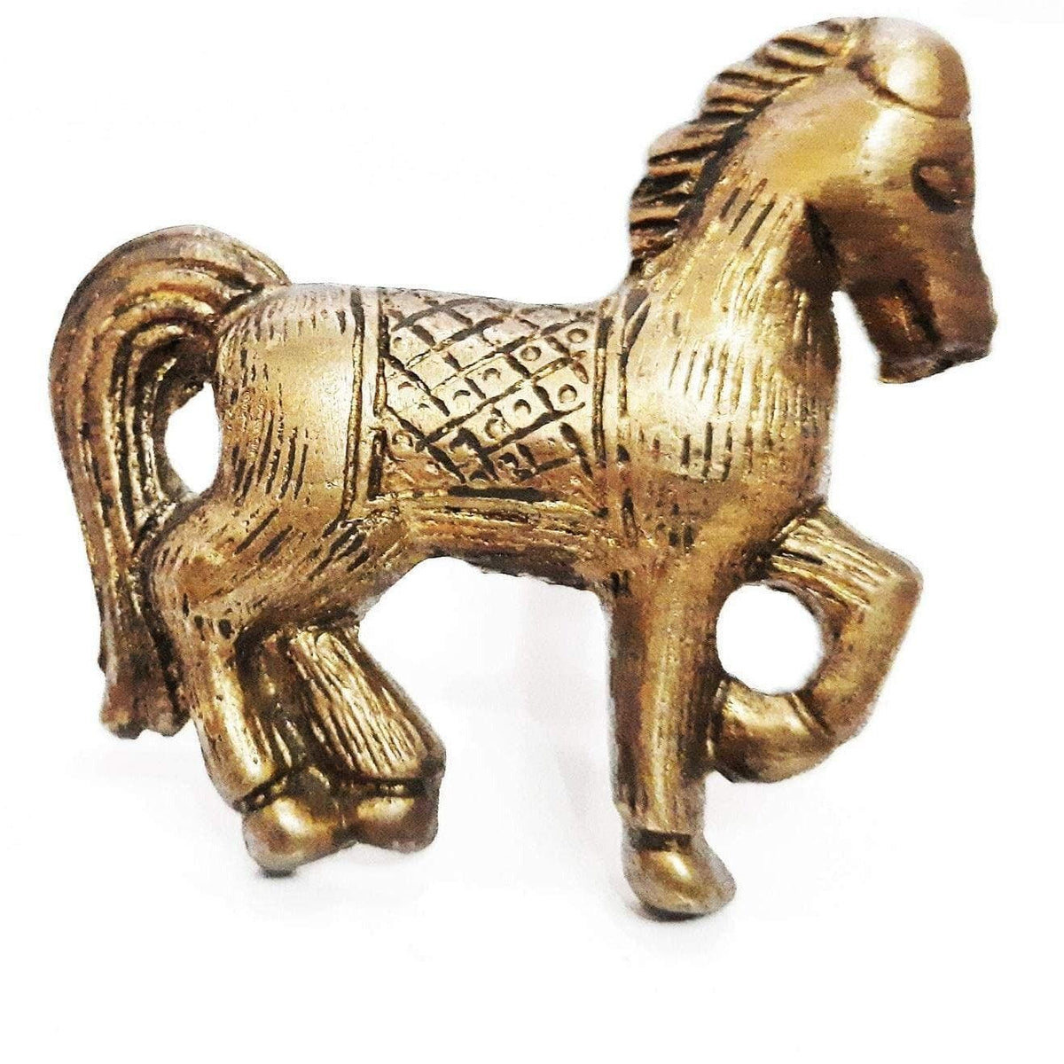 6 Solid Brass Horse Door Knobs