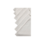 6 White Cotton Napkins with Tassel