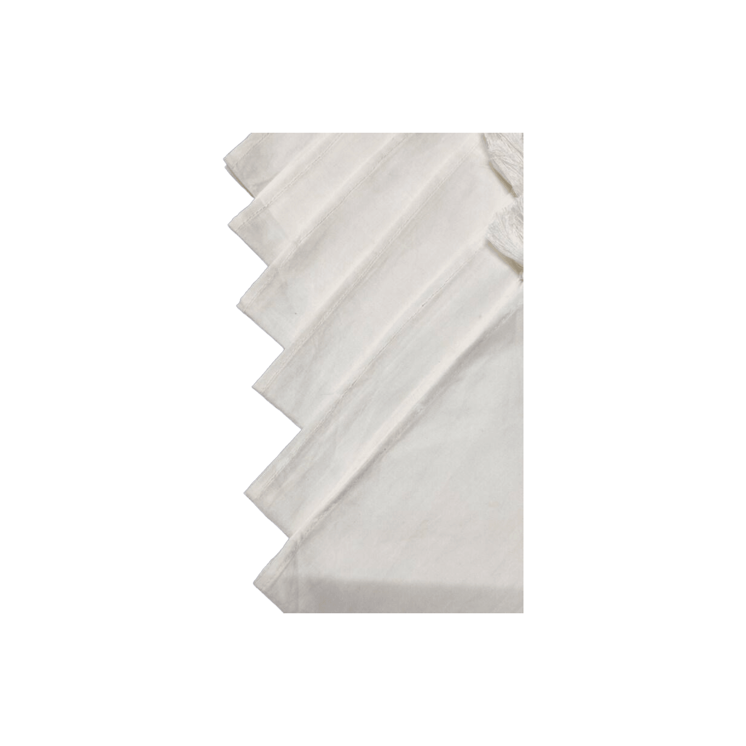 6 White Cotton Napkins with Tassel