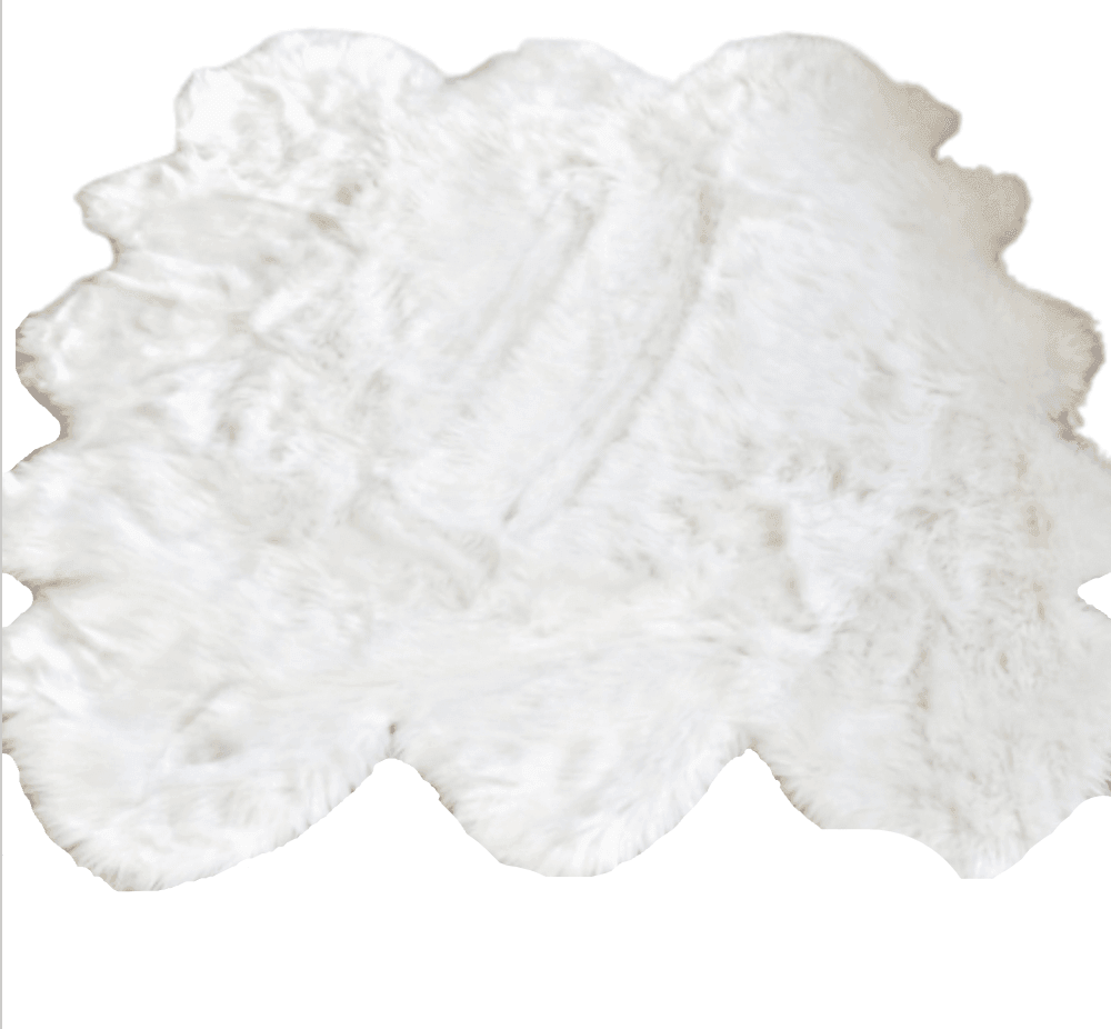 6' x 6' Animal Shape Artificial Wool Faux Fur Rug