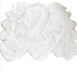 6' x 6' Animal Shape Artificial Wool Faux Fur Rug